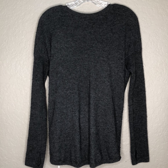 Athleta Wool Cashmere Wrap Grey Sweater - Picture 6 of 7